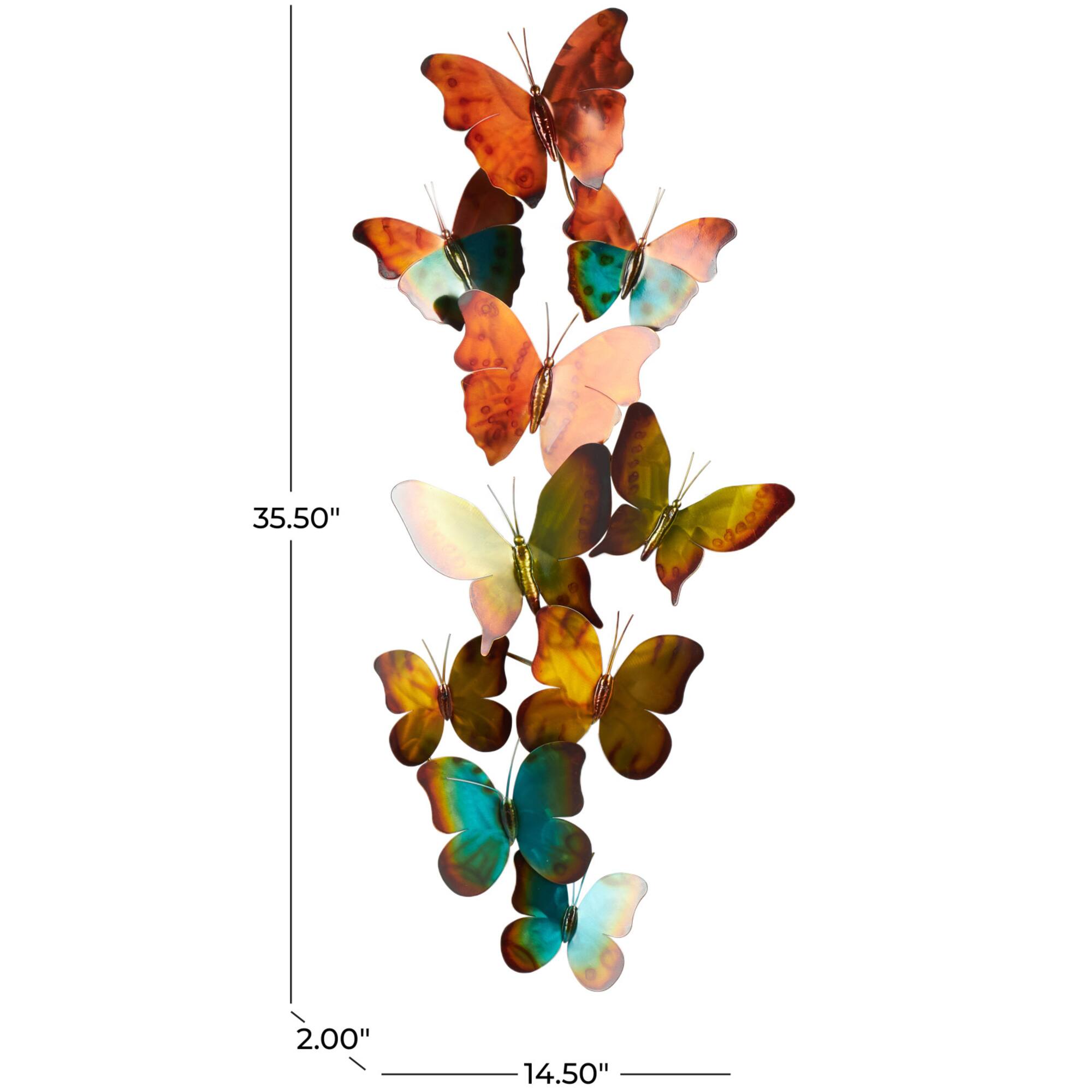 35.5" Stainless Steel Butterfly Wall Décor